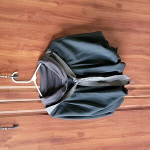 Cop Copine black bubble skirt with grey belt, size small/medium